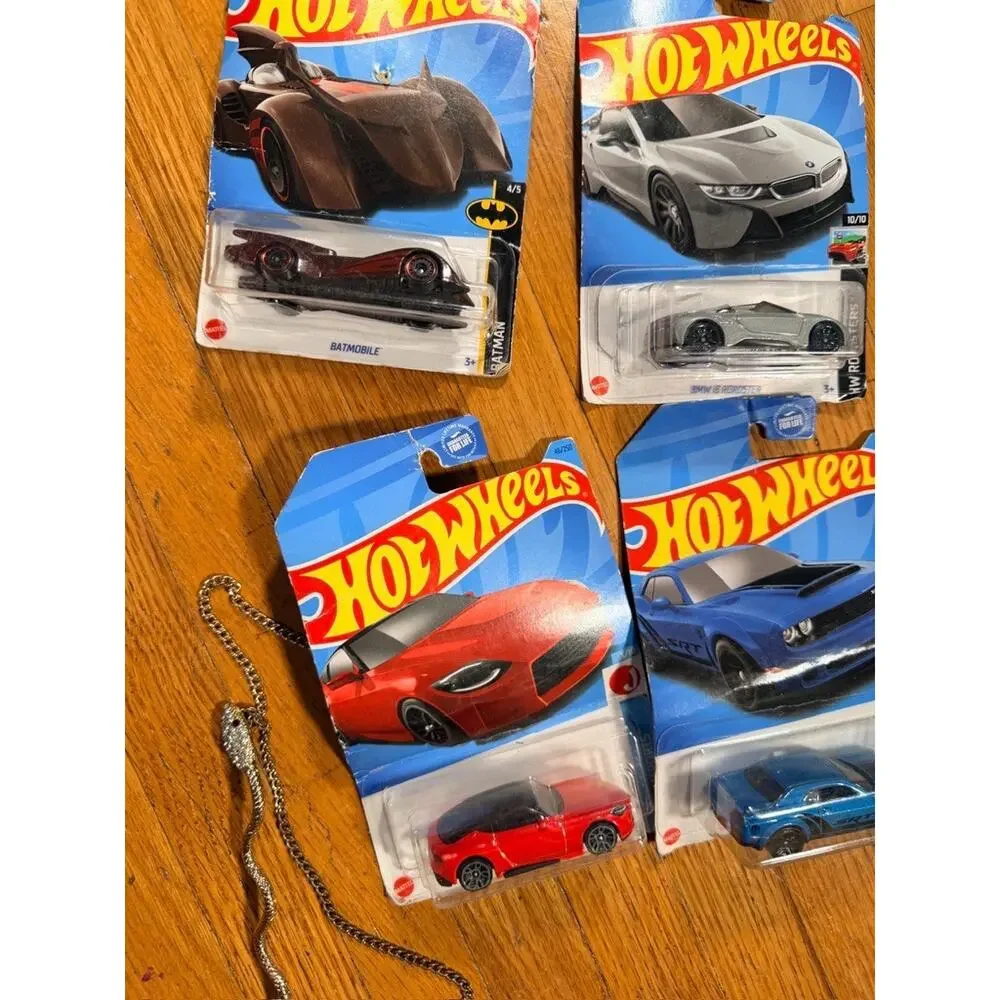 Hot Wheels Lot of 6 Sealed Cars Batmobile BMW i8 Nissan Z Dodge Demon McLaren